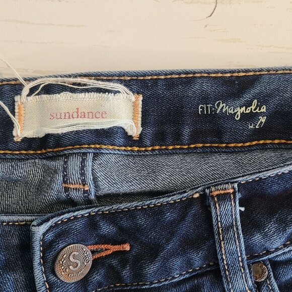 Sundance Magnolia Hand Painted Straight Leg Jeans 29 Boho Feminine - Picture 4 of 11
